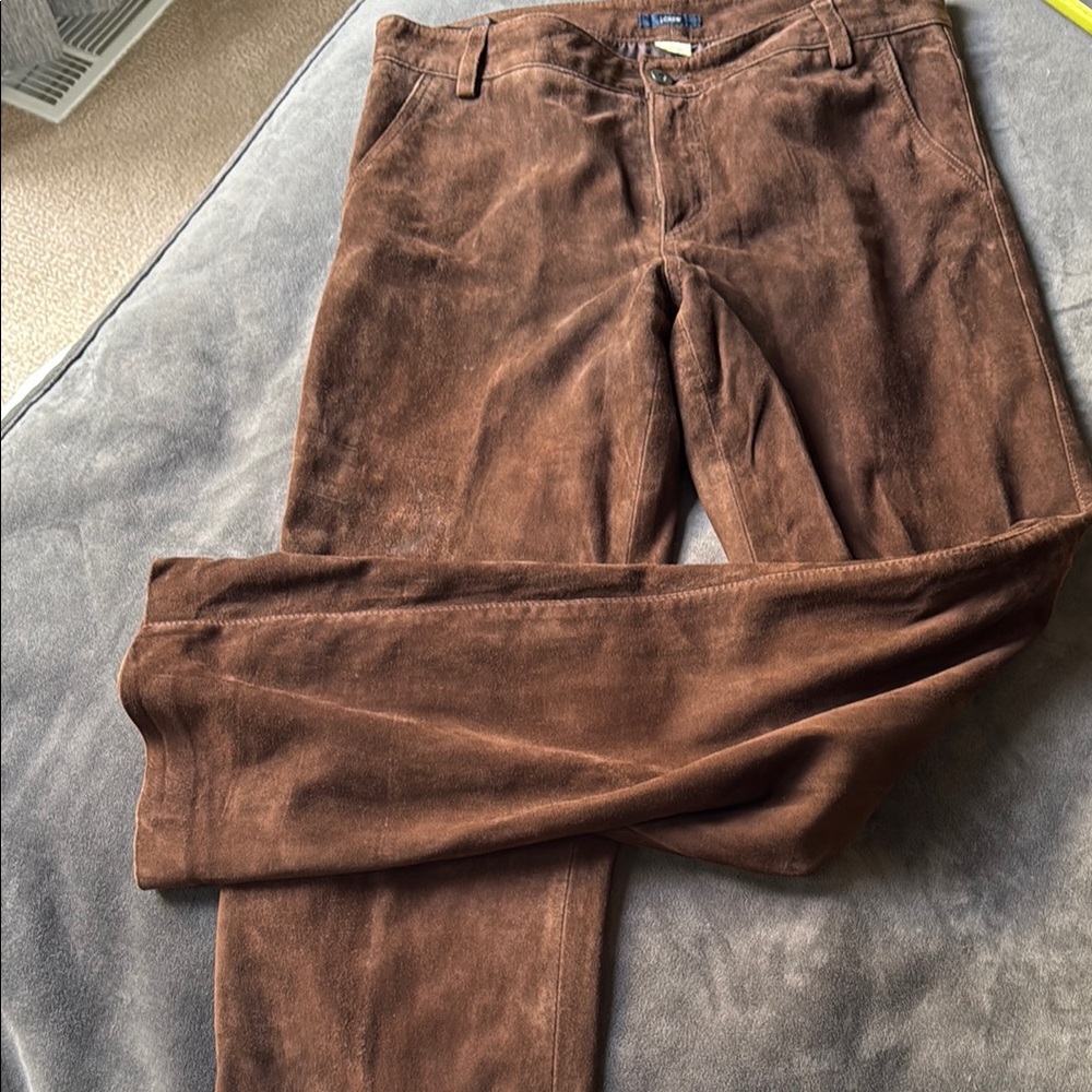 J crew real suede Brown Pants